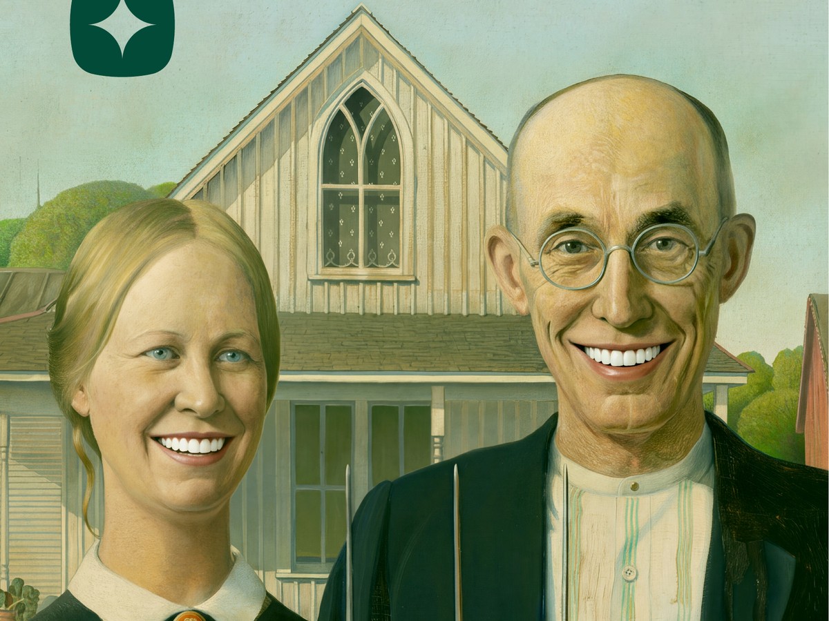 American Gothic with a new smile, Eternal Teeth campaign